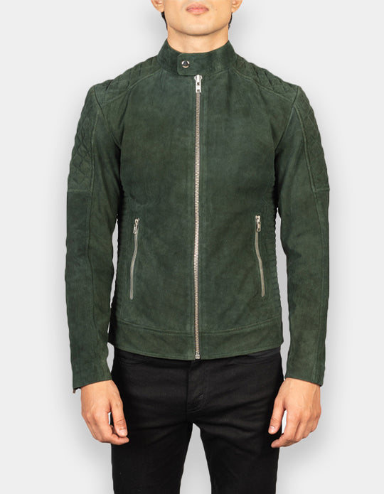 Biker Style Suede Jacket for Men